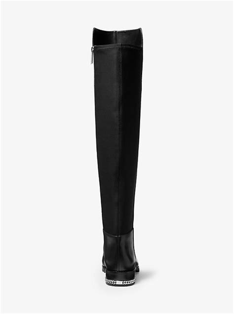 michael kors sabrina boots suede|Sabrina Stretch Leather Boot .